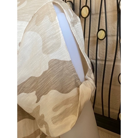 SANCTUARY Easy Way Twisted T-Shirt Dress Shift Dress Beige Camouflage Medium - Picture 5 of 7